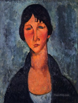 la blusa azul Amedeo Modigliani Pinturas al óleo
